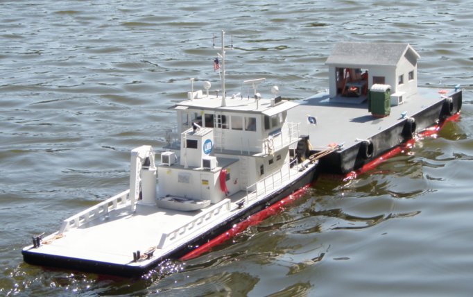 Towboat pushing a barge