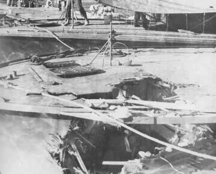 Damage by an enemy destroyer