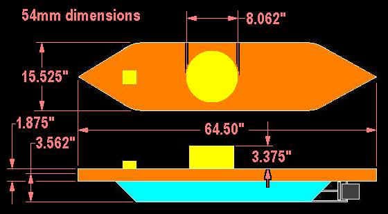 Monitor dimensions at 54mm scale